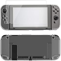 Los Elementos De Protección ECENCE Funda protectora ECENCE Hardcase compatible con Nintendo Switch, protección para la consola + mando + protector de pantalla accesorios transparente, no apto para el modelo OLED
