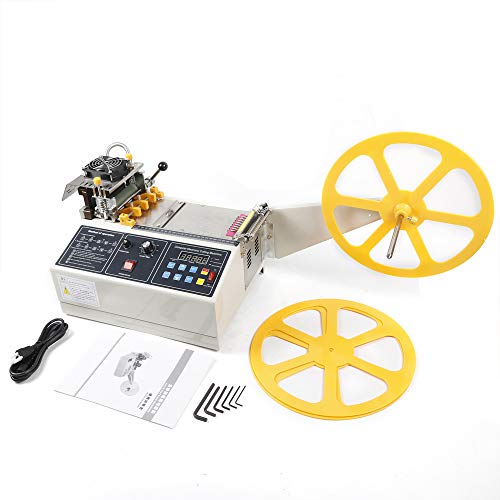 DYRABREST Automatic Tape Cutting Dispenser Machine Auto Tape Webbing Cutting Machine Automatic Hot and Cold Tape Cutter for Elastic Band Self Adhesive Tape Ribbon Zipper and More