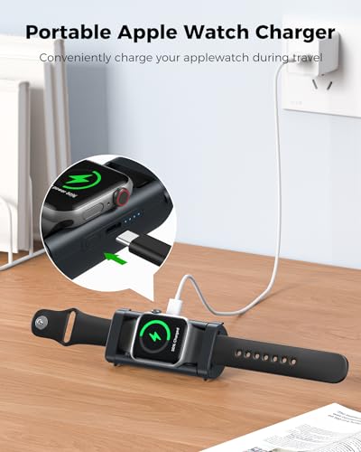NEWQ Outdoor Power Bank for Apple Watch: Small Portable Magnetic Wireless Charger & Rechargeable 1800mAh Battery Powerbank for Charging iWatch When Camping & Traveling - Image 8