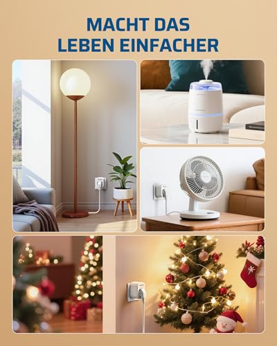 DEWENWILS Funksteckdosen mit Ferndedienung, 16A 3680W, Magnetisches Design – Ansicht 6