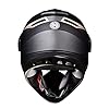 Royal Enfield ISI Certified Explorer Full Face Helmet with clear Visor(Matt Black-Size: L)