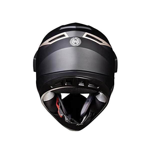 Royal Enfield ISI Certified Explorer Full Face Helmet with clear Visor(Matt Black-Size: L)