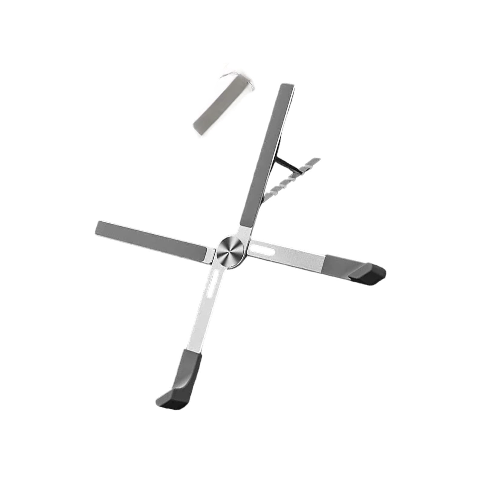 Soporte ajustable para ordenador portátil de aluminio, plegable, portátil, diseño en X, 5 posiciones angulares, tableta, ergonómico, refrigerante, para escritorio, para viajes, portátil, de