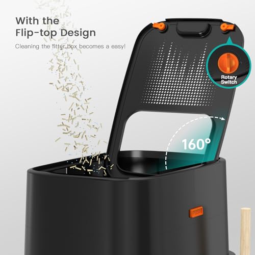 Image of WoofiGo Enclosed Stainless Steel Cat Litter Box with Lid, XL Extra Large Litter Box for Big Cats, Metal Litter Pan High Sided, Never Absorbs Odors, Anti-Urine Leakage, Include Scoop (V-Black)