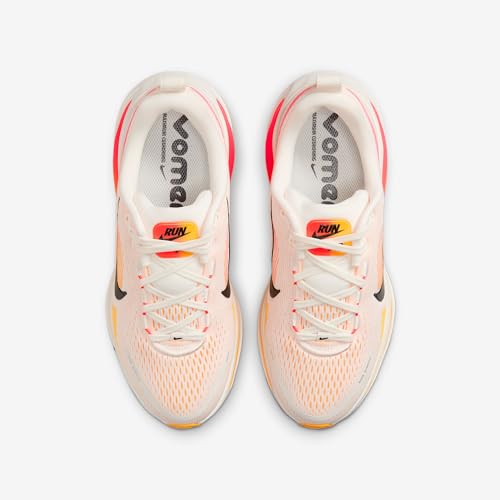Nike Vomero 18 Big Kids' Road Running Shoes (HQ2157-102, Sail/Bright Crimson/Laser Orange/Black)4