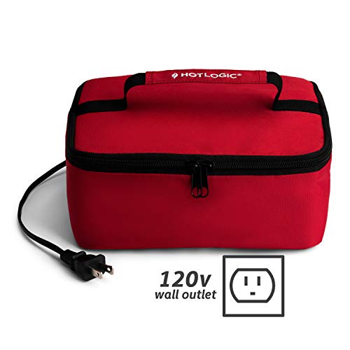 Hot Logic 16801056-RD Food Warming Tote Lunch Bag 120V, Red