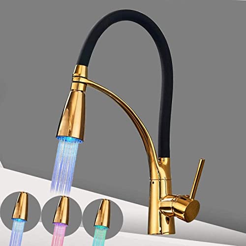 �L�b�`���p�S�[���f�����␅�֌� LED���C�g�t���V���N�~�L�T�[�^�b�v �f�b�L�}�E���g�� 360�x��]�l�b�N - �S�[���f���i�N���[��LED a�j