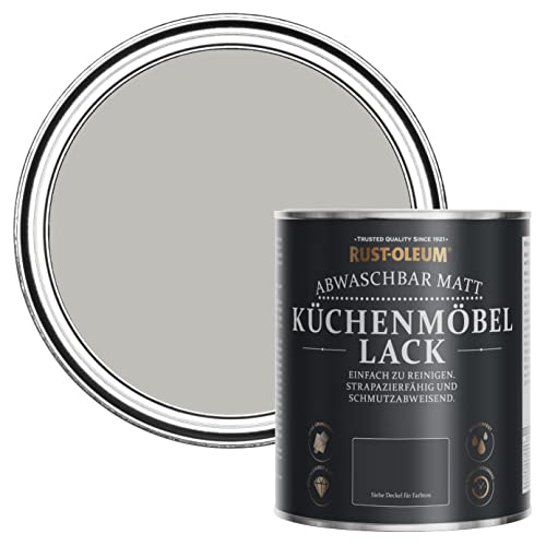 Rust-Oleum abwaschbare Küchenschrankfarbe in hellgrau mit Matt Finish - Kiesel 750ML – Ansicht 1