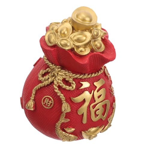 Tabletop Decorative Money Holder Chinese Style Lucky Piggy Bank for Year Resin Bank for Great for Families and Friends for and Storage by ibasenice - Used condition - US$10.46