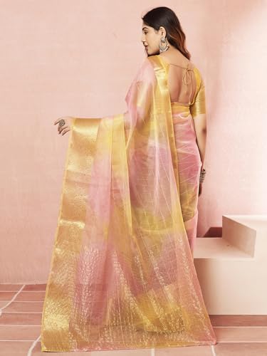 Image of Satrani Women's Woven Organza Saree