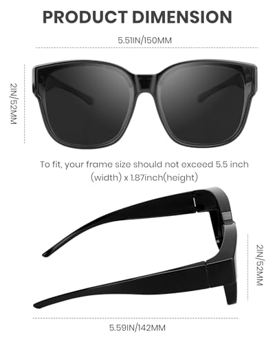 Over Glasses Sunglasses for Men Women, Polarized UV400 Protection Fit Over Sunglasses for Driving2
