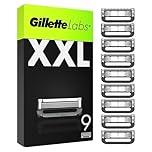Gillette LABS XXL 9 Lamette Gillette LABS di Ricambio da 5 lame per Rasoio Barba Manuale, Rasatura Profonda Uomo, Lame di Precisione, Lamette Da Barba, Idea Regalo per Lui