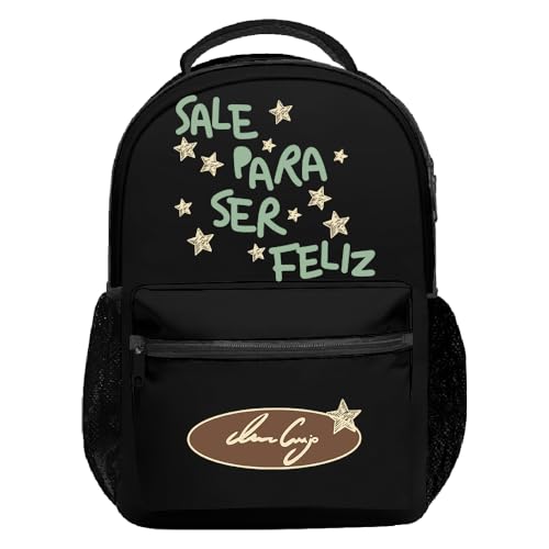 DIULEILAOMOU Ivan Cornejo Sale para Ser Feliz Backpack Mirada Tour Parte 2 Merch Women Men Outdoor Rucksack Travel Bag (Black One Size)