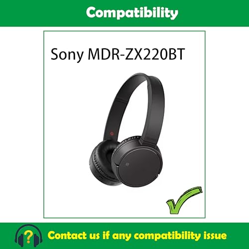 Almohadillas de cuero perforado para auriculares Sony MDR-ZX220BT - reemplazo de cojines de oído miniatura 2