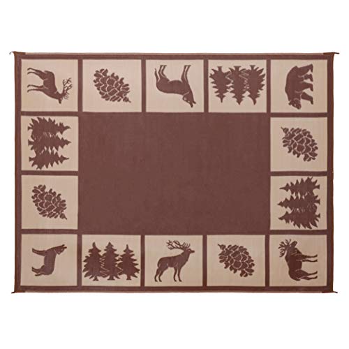 Stylish Camping 226097 6-Feet By 9-Feet Reversible Mat, Plastic Straw Rug, Large Floor Mat For Outdoors, Rv, Patio, Backyard, Picnic, Beach, Camping - Hunter Mat (Brown/Beige) #TOP5