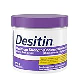 Desitin Maximum Strength Baby Diaper Rash Cream, 40% Zinc Oxide to Help Treat, Heal & Prevent Diaper Rash, Hypoallergenic, Phthalate- & Paraben-Free Paste, 454 g