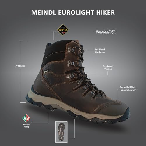 Meindl Men's EuroLight Hiker | Gore-Tex Waterproof Hiking Boots | Backpacking Boots | Ultralight & Flexible | Made in Europe2