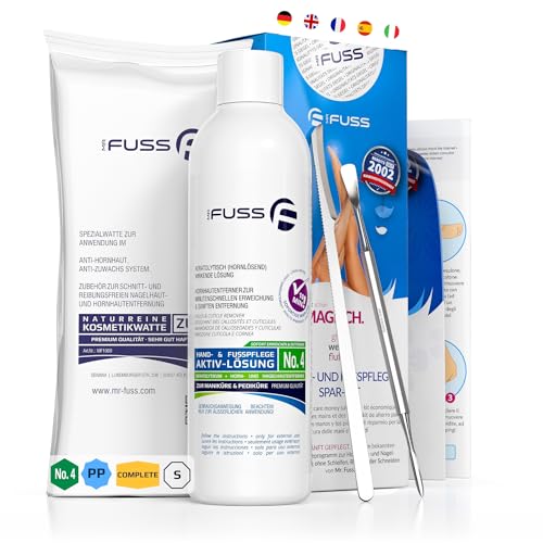 Mr. Fuss Soluzione attiva n. 4 Plus Pack Complete - 4 pezzi per la cura dei piedi della calli