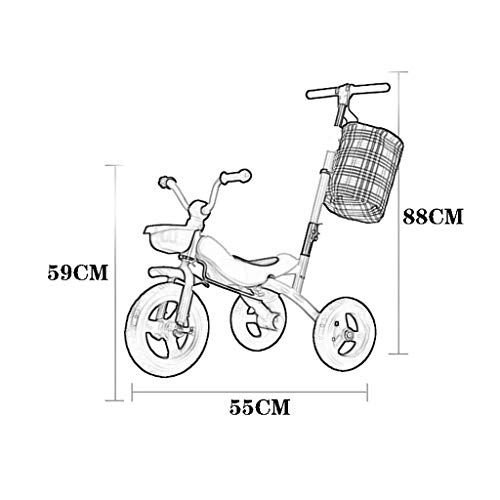 GYF Kinderdreirad Klapprad 1-3-6 Jähriger Kinderwagen Kindergeburtstagsgeschenk Innen- Und Außenkombination (Color… – Bild 8