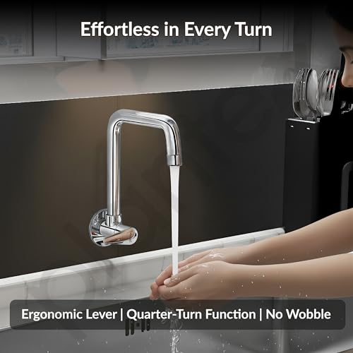 Image of Plantex 360 Rotating Kitchen Sink Tap for Kitchen Basin /Wall Mounted Kitchen Sink Tap Faucet /Water Tap for Kitchen Sink & Wash Basin /Mirror Chrome Finish (DOL-4300) - 7-Year Warranty