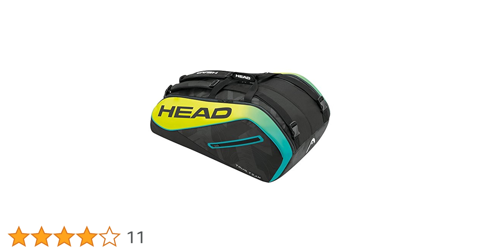 【美品】HEAD ヘッド　テニスラケットバック　グレー　ラケット12本対応 美品】HEAD ヘッド テニスラケットバック グレー ラケット12本対応