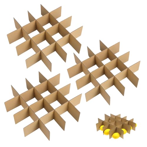 NUOBESTY Lot de 18 cloisons de séparation en verre pour cartons d'expédition, boîtes d'emballage, cartons de déménagement, vaisselle, séparateur de...