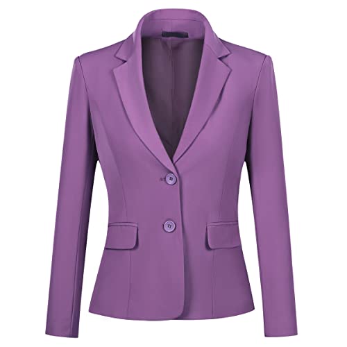 YUNCLOS Women's Casual Long Sleeve Button Slim Work Office Blazer Jacket2