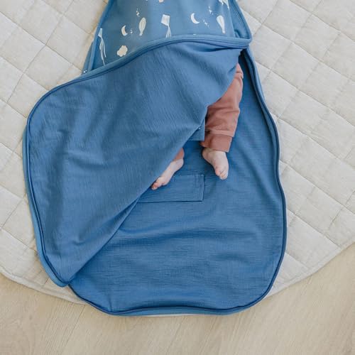 Image of Woolino Toddler Sleeping Bag, 4 Season, Merino Wool and Organic Cotton, Baby Sleep Bag or Sack, 2-4 Years, Hot Air Balloon