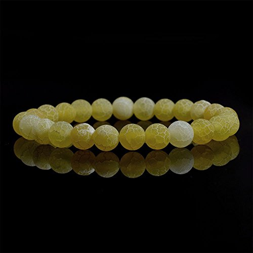 Image of Justinstones Gem Semi Precious Gemstone 8mm Round Beads Stretch Bracelet 7 Inch Unisex