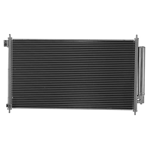 Image of TRQ A /C Condenser and Receiver Drier Assembly Compatible with 13-22 Acura ILX 12-15 Honda Civic