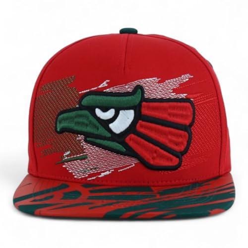 Image of Hecho En Mexico Eagle 3D Embroidered Flat Bill Snapback Cap