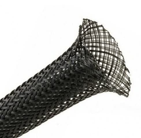 Expandable Braided Sleeve - PET - 3 mm Black - 5 Meter