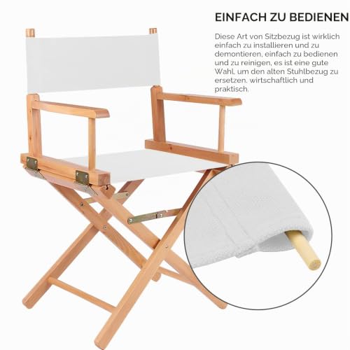 SUNJULY Casual Home Canvas 1 Set Regiestuhl-Set Sitzbezug Durable Austauschbar Hocker Protector