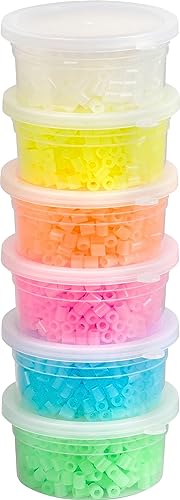 Knorr Prandell Lot de 3000 perles fusibles, 5 mm, lueur nocturne
