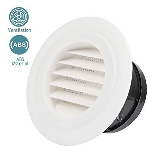 FOCCTS Air Vents 4 Inch(95mm) Circular Soffit Vent ABS Round Vent Louver Grille