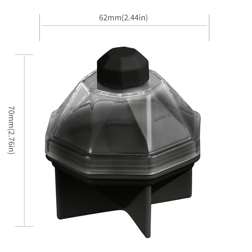 Molde para hielo en bola diamante con cuerda, silicona alimentaria miniatura 2