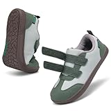 SAGUARO Barfußschuhe Kinder Barfuss Hausschuhe Kinder Junge Mädchen Hallenschuhe Barfuß Turnschuhe Sportschuhe Barefoot Sneaker Kinderschuhe für Schule & Outdoor Grün, Gr.32