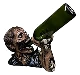 Ebros Gift Spooky Walking Undead Zombie Drinking Elixir of Life Wine Bottle Holder Caddy Figurine As Halloween Party Hosting Storage Organizer Prop Kitchen Cellar Home and Dining Decor Sculpture
