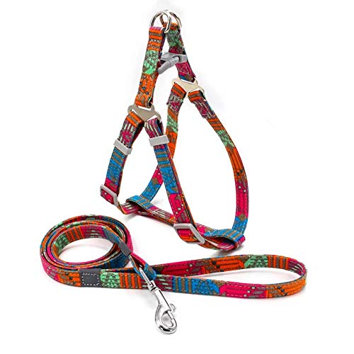 KUTKUT Adjustable & Breathable Harness and Leash Set | No Choke No Pull Canvas Print, Escape-Proof Harness for Small Dogs/Cats (SIZE: S, Adjustable Chest: 35 cm - 55 cm) (B094TRD641) Amazon Price History, Amazon Price Tracker