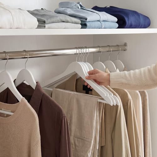 Image of StorageWorks Wooden Coat Hangers, 30 Pack Wood Clothes Hanger for Closet