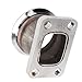 3in V Band Flange Adapter, Proof Stainless Steel, Smooth Flow Design, High Strength for Enhanced Turbo Performance, Ideal Car Accessory Fit for T3 Turbo