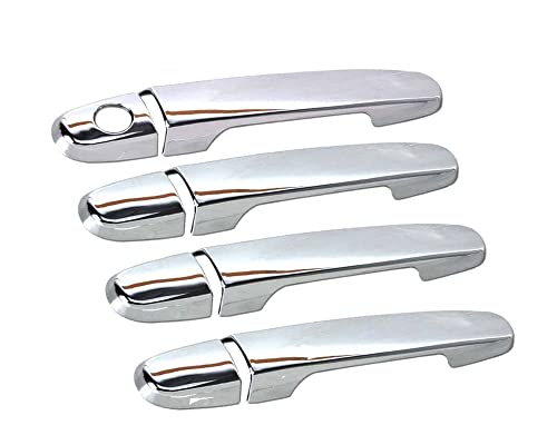 Image of Car Handle Latch Cover Scratch Guard Chrome Finish Front Rear Compatible for Maruti Ritz All Model Set of 4 Pieces