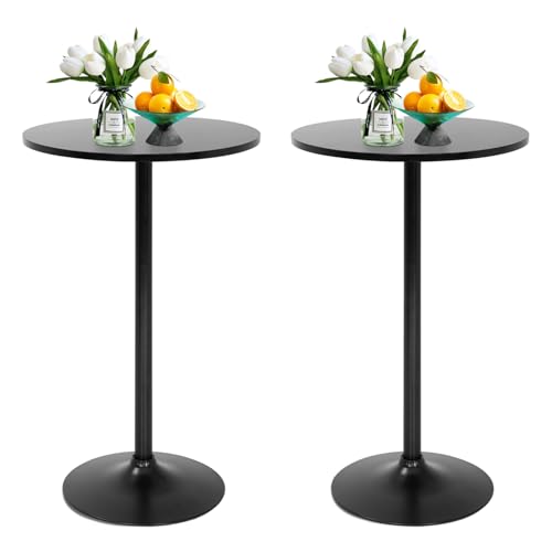 FDW Bistro Pub Table 2 Pack 40 Inch Height Cocktail...