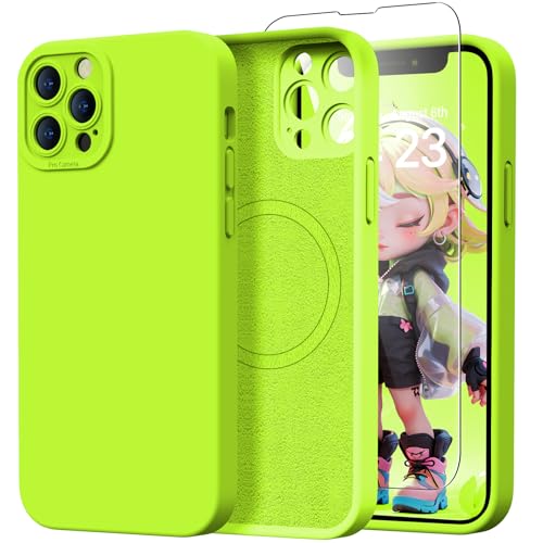 Kiresen Designed for iPhone 13 Pro Case - Upgraded Enhanced Camera Protection - Soft Microfiber Lining Inside - Silicone Shockproof Protective Phone Case 6.1" for Men Women Girls - Fluorescent Yellow - image 1