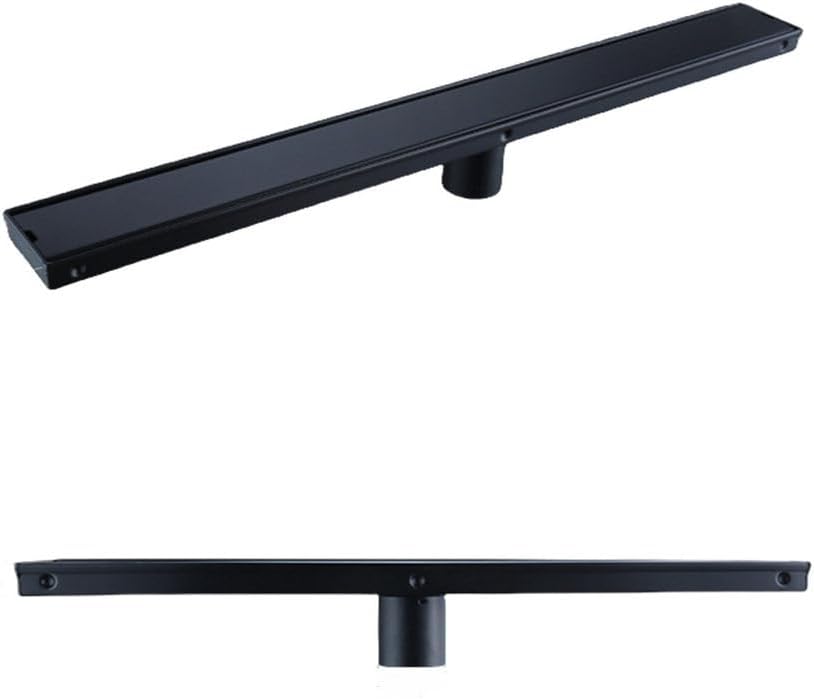 Black Bathroom Floor Drain Linear Shower Drain 304 Stainless Steel Tile Insert 60/80/90/100CM Optional Deodorize Accessories,Drain,MB,60