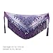 GALPADA Gypsy Costume Fairy Skirt Hip Scarf Tassels Sequins Triangle Coins Wrap Skirt Belly Dancing Waist Wrap Music Festival Gypsy Costume for Women Girls (Purple)