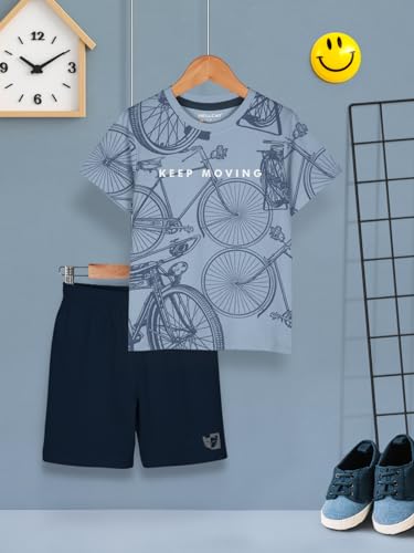 Image of HELLCAT Boys Dress Clothing Set Combo with Tshirts & Shorts - Pack 3
