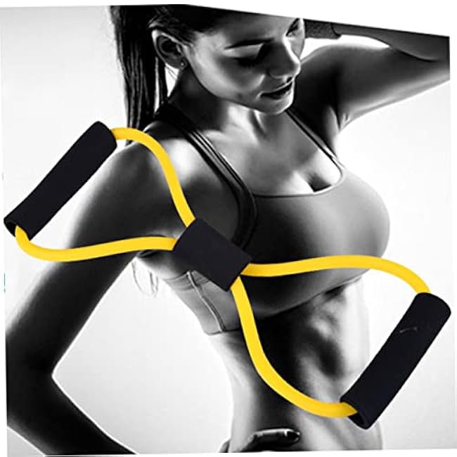 Tension Ropes Exercise Tubes Handles Resistance Bands Legs Stretchy Bands for Arm Workout Random Color