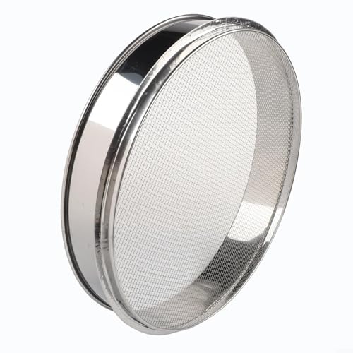 Setaccio da cucina in acciaio inox, 40 cm, filtro a maglia fine per farina, olio e zucchero, veloce da pulire