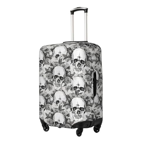 Skull Skeleton Print Luggage Suitcase Cover Protector Luggage Washable Covers With Concealed Zipper2